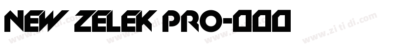 New Zelek Pro字体转换